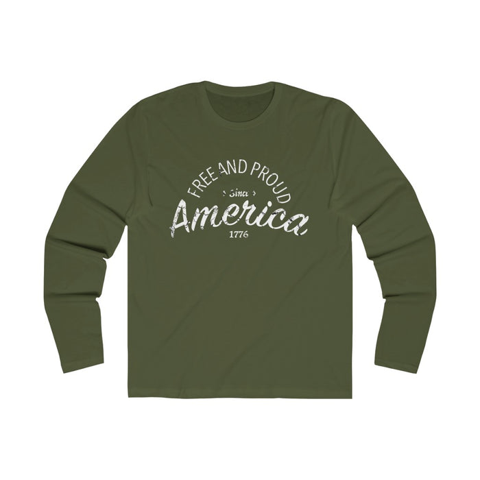 Free And Proud Long Sleeve - Black & OD Green