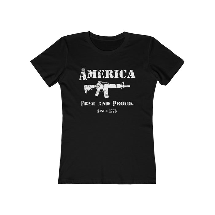 Free and Proud  AR Blacked Out - Women's