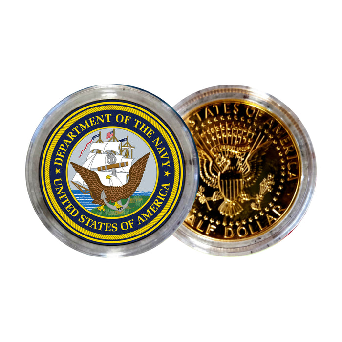 United States Navy Gold JFK Half Dollar