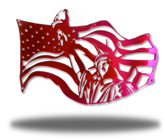 Liberty Flag Metal Sign