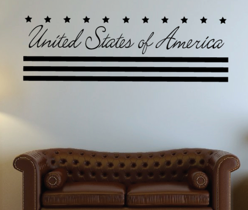 United States of America Stars and Stripes Wall Decal