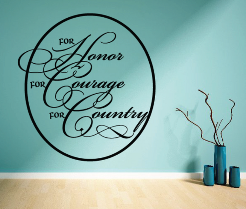 Honor Courage and Country Wall Decal