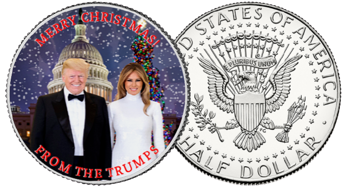Trump's Merry Christmas Half Dollar