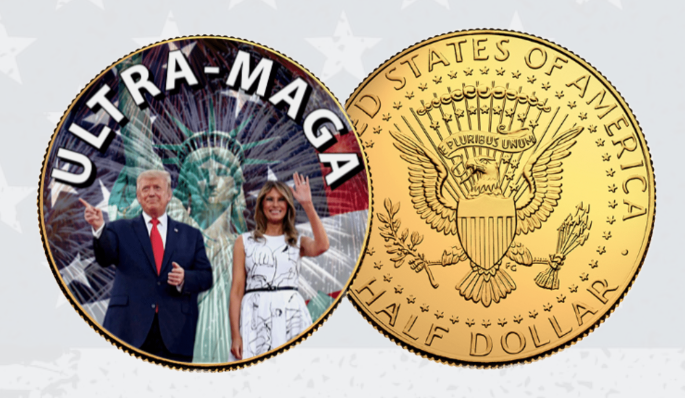 Ultra MAGA Gold Half Dollar Coin