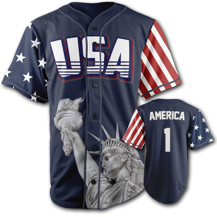 America #1 Baseball Jersey