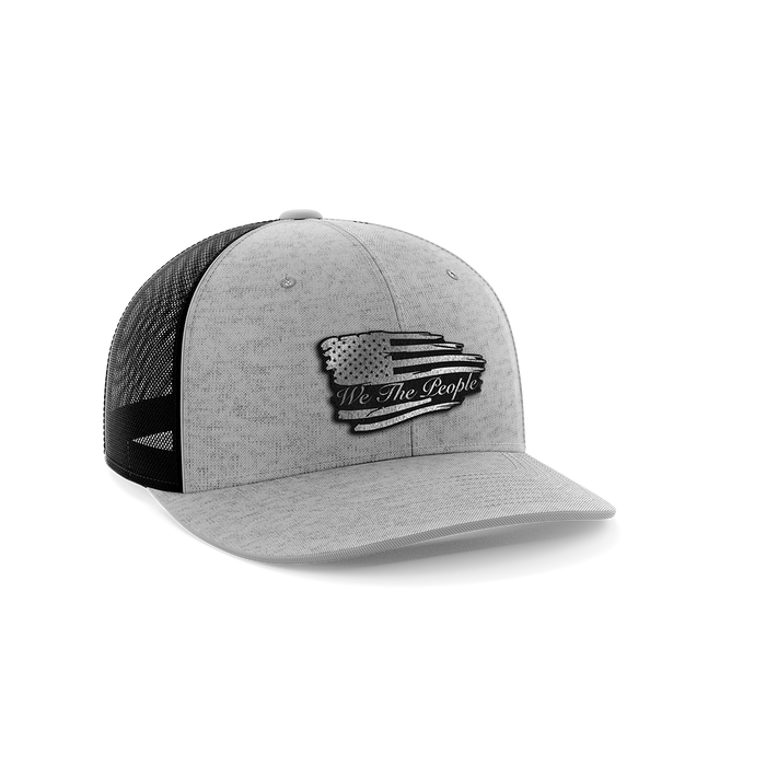 Torn Flag We The People Leather Patch Hat