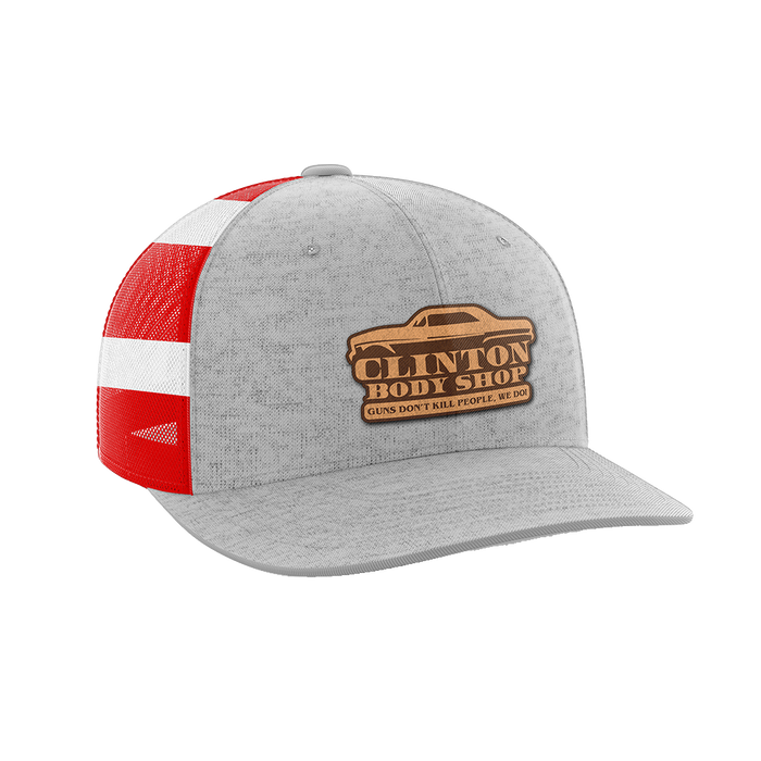 Clinton Body Shop Leather Patch Hat