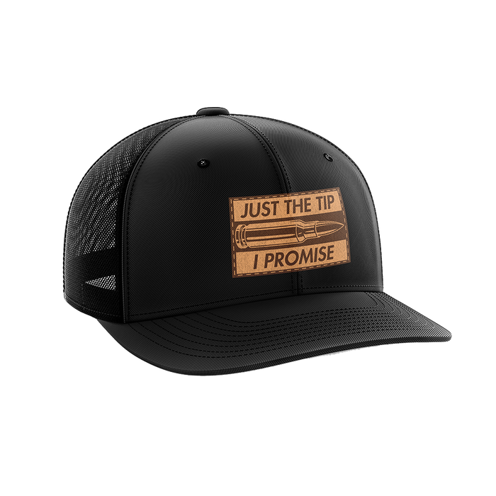 Just The Tip, I Promise Leather Patch Hat