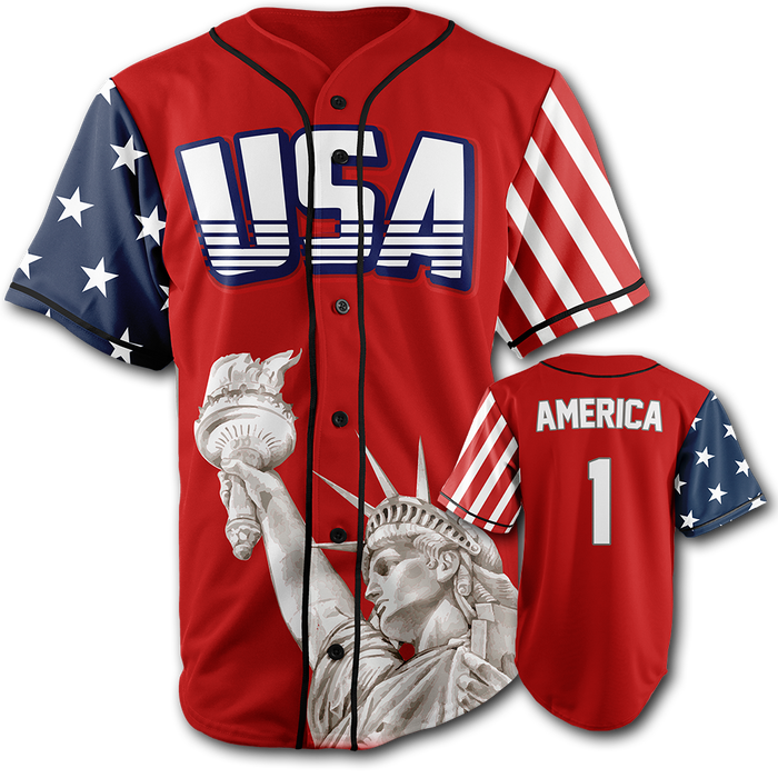 America #1 Baseball Jersey