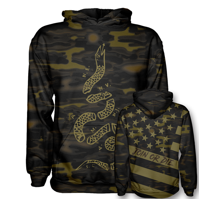 Join or Die Gold Camo Hoodie