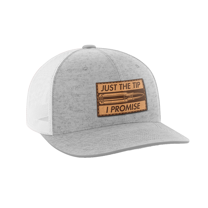 Just The Tip, I Promise Leather Patch Hat
