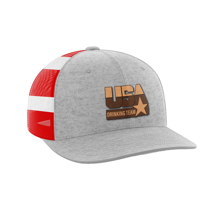 USA Drinking Team Leather Patch Hat