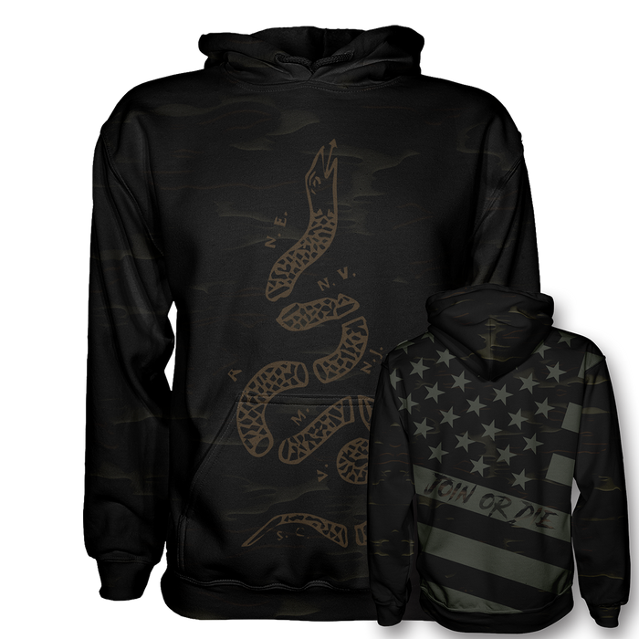 Join or Die Dark Camo Hoodie