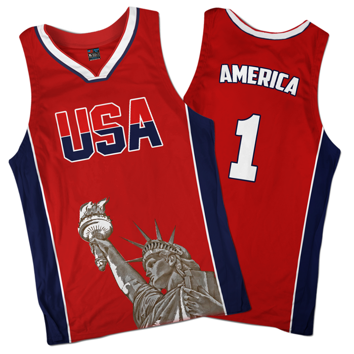 America #1 Basketball Jersey