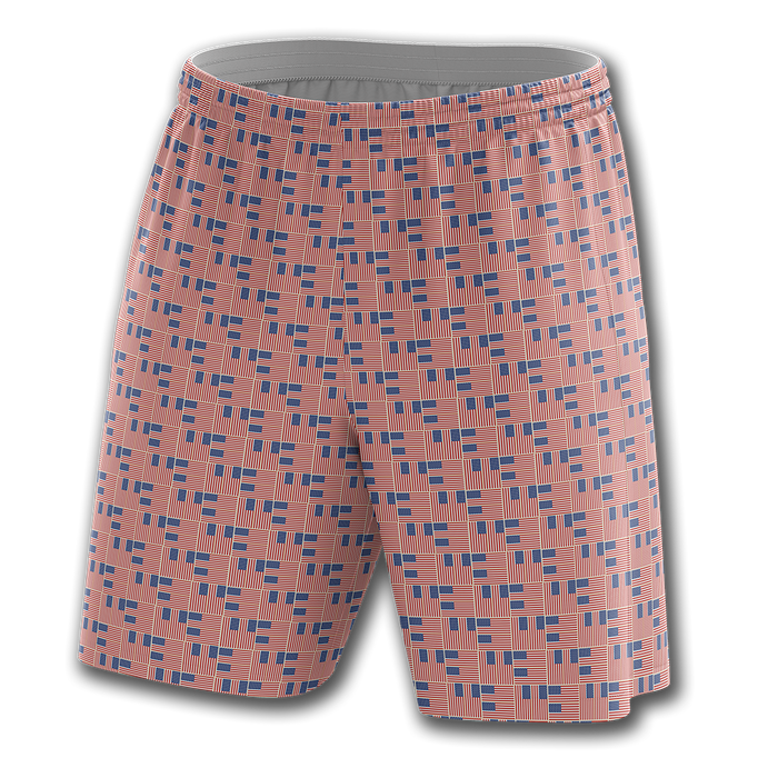 Woven Flag Pattern Shorts