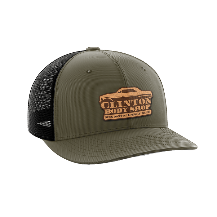 Clinton Body Shop Leather Patch Hat