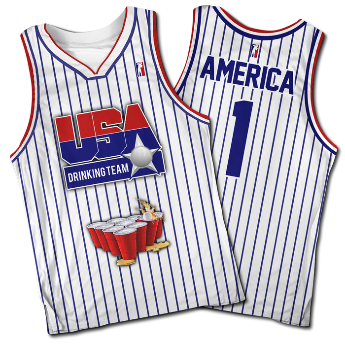 USA Drinking Team Basketball #1 Jersey