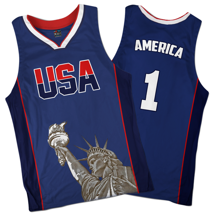 America #1 Basketball Jersey